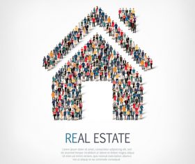 Real estate pattern vector