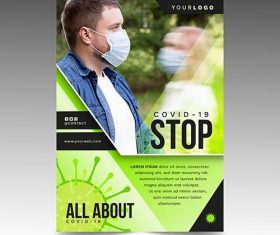 Realistic coronavirus background vector