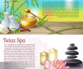 Relax spa salon banner vector