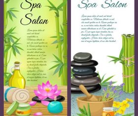 Roll up banner spa background vector