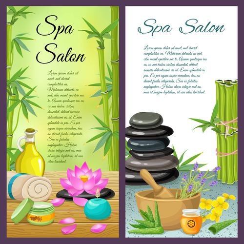 Roll up banner spa background vector