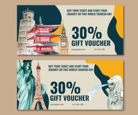 Roman travel voucher banner vector