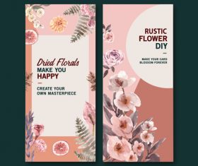 Rustic flower diy banner vector