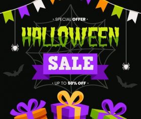 Sale background halloween vector