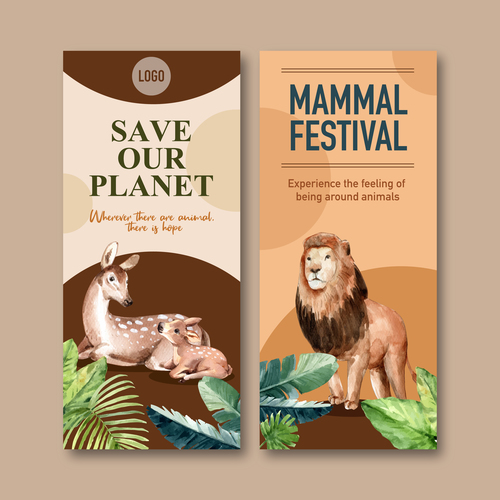 Save our planet flyer design vector