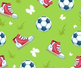 Shoes and ball background vector