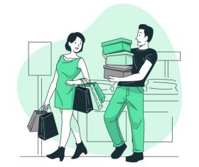 Shopping flat design vector