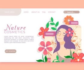 Skincare landing page vector