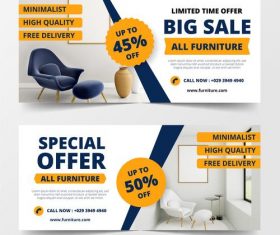 Special offer furniture sales vector