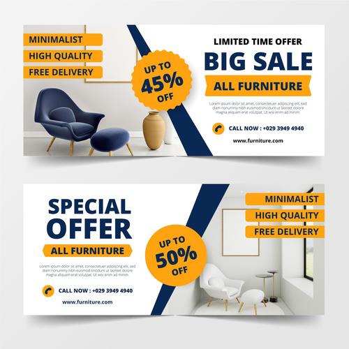 Special offer furniture sales vector