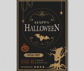 Special party halloween flyer vector