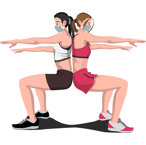 Squat exercise vector