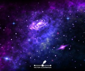 Starry swirl background vector