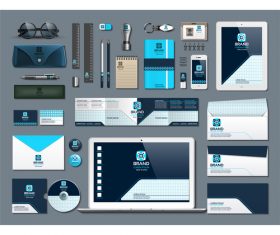 Stationery set vector