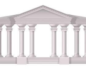 Stone building vector