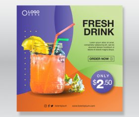 Summer drink cover vector