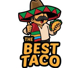 The best taco vector icon