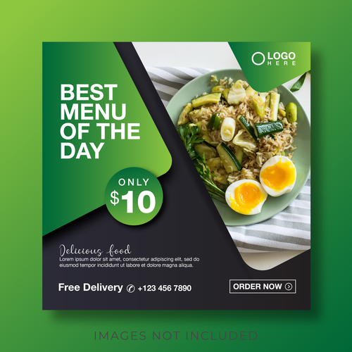 Today recommended menu cover vector