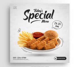 Todays special burger set vector