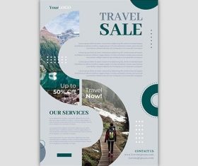 Travel Sale Flyer Template Concept vector