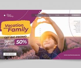 Travel Sale Landing Page Template vector