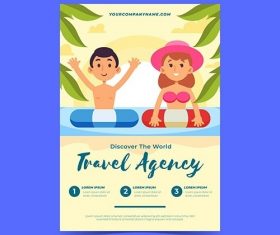 Travel sale illustrated flyer vector
