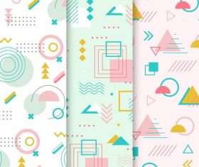 Tricolor pattern background banner vector