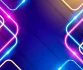 Various colorful neon background vector