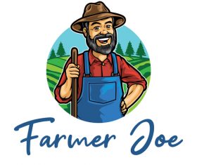 Vector icon happy farmer