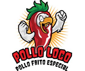 Vector icon pollo loco