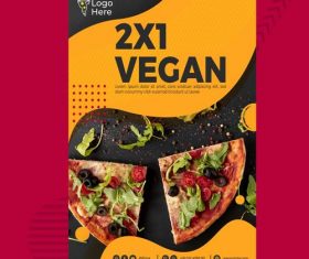 Vegan Pizza vector