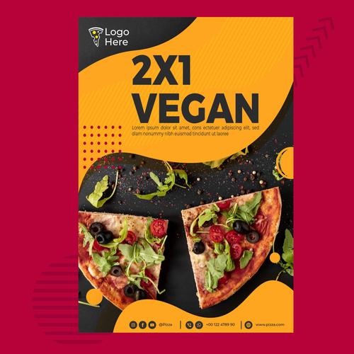 Vegan Pizza vector