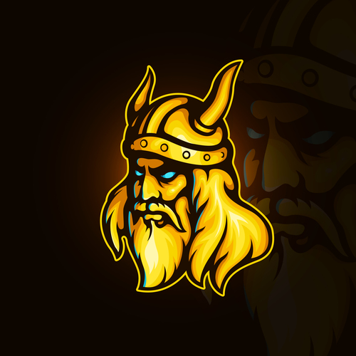 Viking Warrior emblem gaming vector