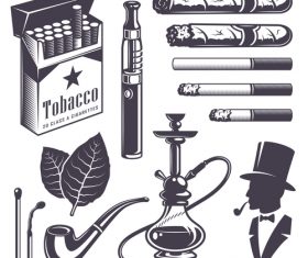 Vintage cigarette logo vector