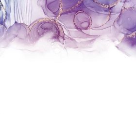 Watercolor background with golden foil vector