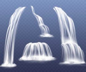 Waterfalls background vector