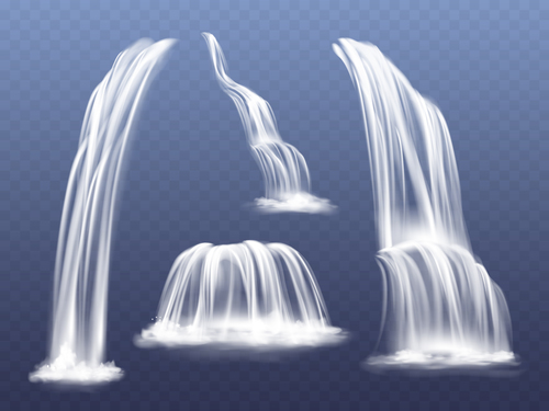 Waterfalls background vector