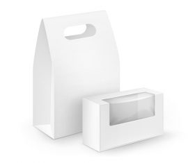 White cardboard box for vector