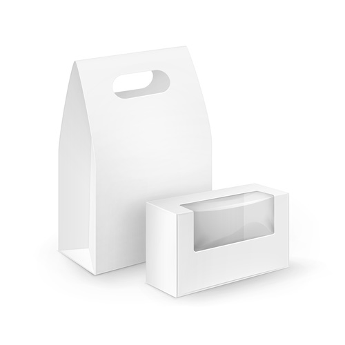 White cardboard box for vector
