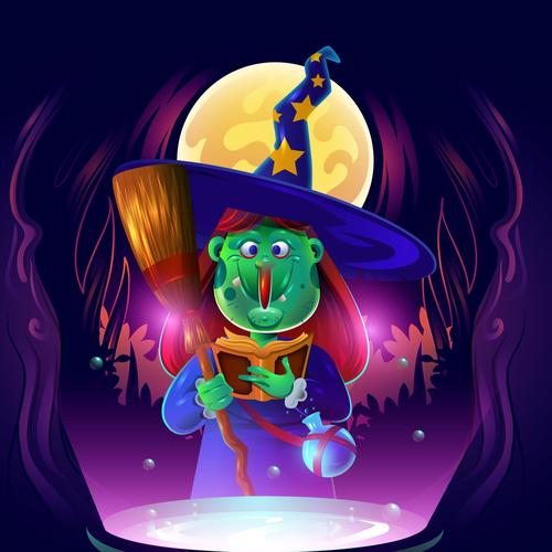 Witch Halloween vector