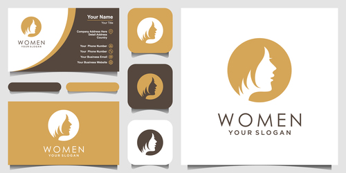 Women logo and business card design