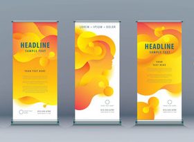 Yellow background business banner design vector