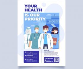 Your health is our priority cartoon vector