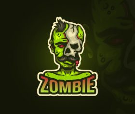 Zombie emblem gaming vector