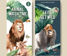 Zoo flyer design vector