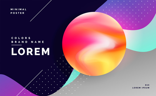 lorem sphere abstract background vector