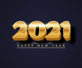 2021 new year font vector
