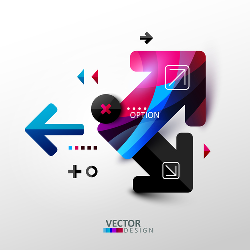 Abstract option infographics vector