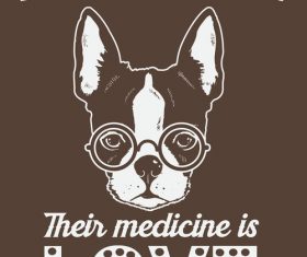 Animal portrait tshirt design vector