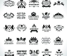 Apartment black logo vector